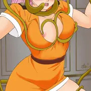 触手にスカートをめくられるマァム