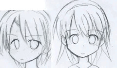 過去ロリキャラ復活してみた　モモとヒロノ　ラフ