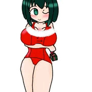 赤スク水サンタうちの娘