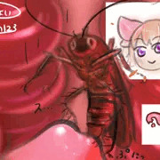 よその子をゴキブリっぽい虫が子宮頸姦するだけの絵