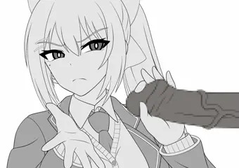 でろーん　手コキ　線画