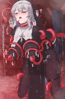 🍣アリーサさん(依頼者様オリジナルキャラ)　服越し触手　乳首責め