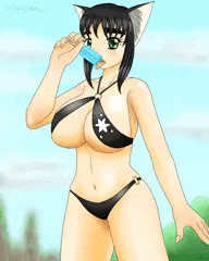 水着看板娘