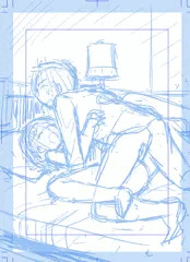 小説挿絵ラフ１