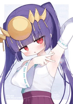 腋見せピースしてくれるツクヨミちゃん🌙💕