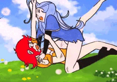 メグＶＳノンのパンチラ肉弾戦１