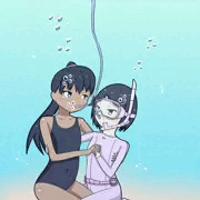 水の中で二人