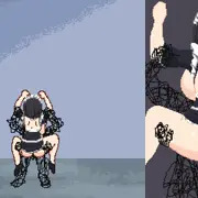 悪夢屋敷・無限牢獄　敵敗北エロシーン基本アニメーション14
