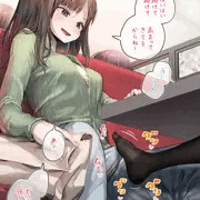 ファミレスで足コキを要求するふたなりちゃん