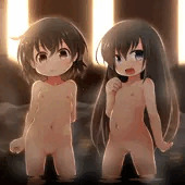 露天風呂でロリっ娘くぱぁ♥