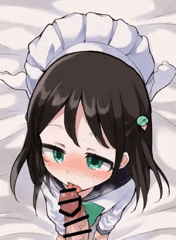 先生のアイス？を舐めるアイリ