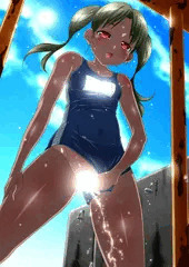 過去絵 ﾌﾟｰﾙｻｲﾄﾞでﾁｮﾛﾁｮﾛﾁｮﾛ~