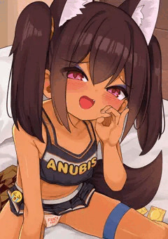 かわいいアヌビスのチアリーダー❤