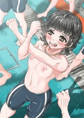 トップレス水泳