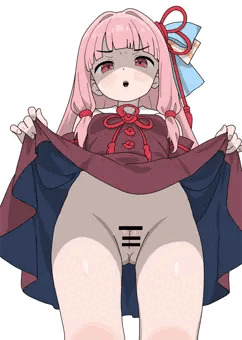 茜ちゃんたくしあげ