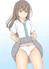 スカートたくしあげ、しぶりん