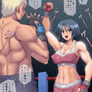【Skeb】格闘チャンピオン敗北2コマ落ち