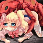 魔物に襲われる少女