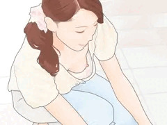 胸チラ熟女