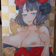 北斎ちゃん色紙