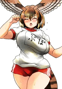 体力測定するミミちゃん