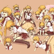 金髪サイドテール娘