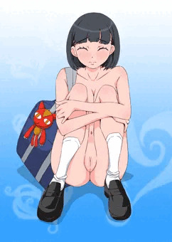 全裸登校を恥ずかしがる若菜ちゃん♪