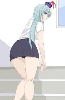 ミニスカ慧音　＆差分