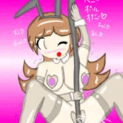 バニーの日イラスト R-18 バージョン バニー・ポールオナニー❤️