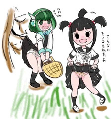 きのこ狩りのはなちゃん達　らくがき
