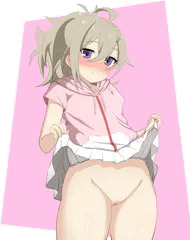 ポニテつつじちゃん、たくし上げ