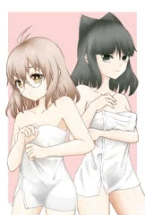C105新刊の女の子二人がバスタオルで