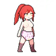 ゲーム立ち絵風ドットおむつっ子