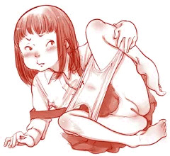 二月の吊りスカート。