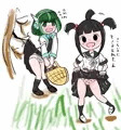 きのこ狩りのはなちゃん達　らくがき