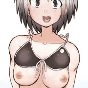 お題：黒ビキニずらし胸出し