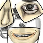 粘土見たいな絵柄の人