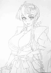 爆乳巫女さん。