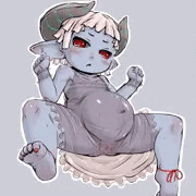 青肌角っ娘さん