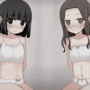 見せ槍されるロリ×2