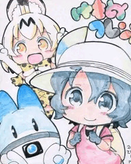 けものフレンズ色紙です