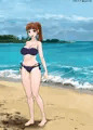 暑くなってきたので水着を描きました。（差分あり）