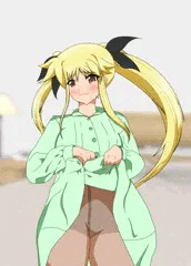 スカートたくし上げるフェイトちゃん