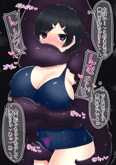 触手に丸呑みされて噴乳アクメでイク