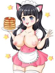 猫耳おっぱいメイド!