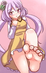 弁々に足で踏んでもらう