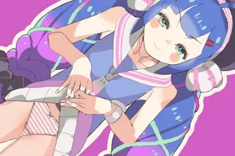 スカートをひらひらさせて挑発するウナガキ