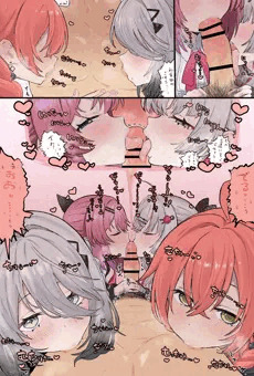 がぶっくの四人のおくちでにゅるにゅる吐精絵