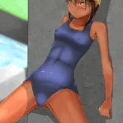 スク水の女の子に悪戯してみました。