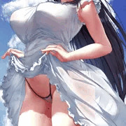 【過去作】白ワンピ　夏